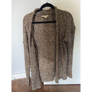 long brown cardigan size medium